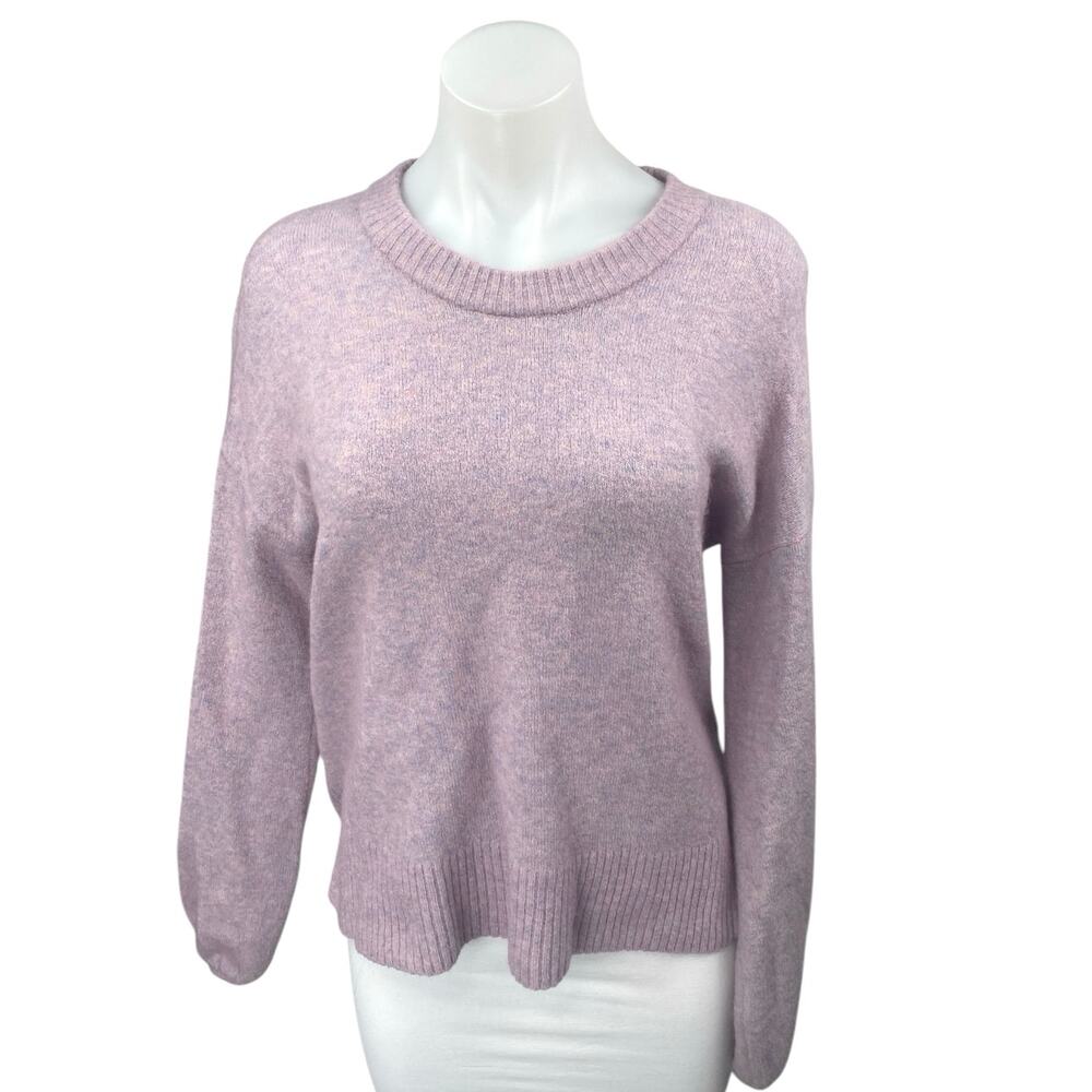 Madewell Women's Purple Wool Alpaca Knit Long Sleeve Crew Neck Sweater Top Sz S